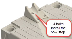 jet ski floating dock bow stop