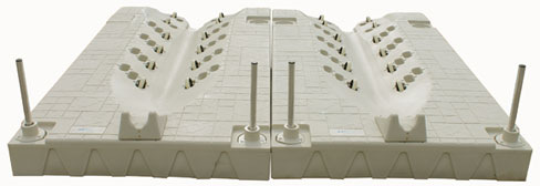 jet ski floats installed side by side